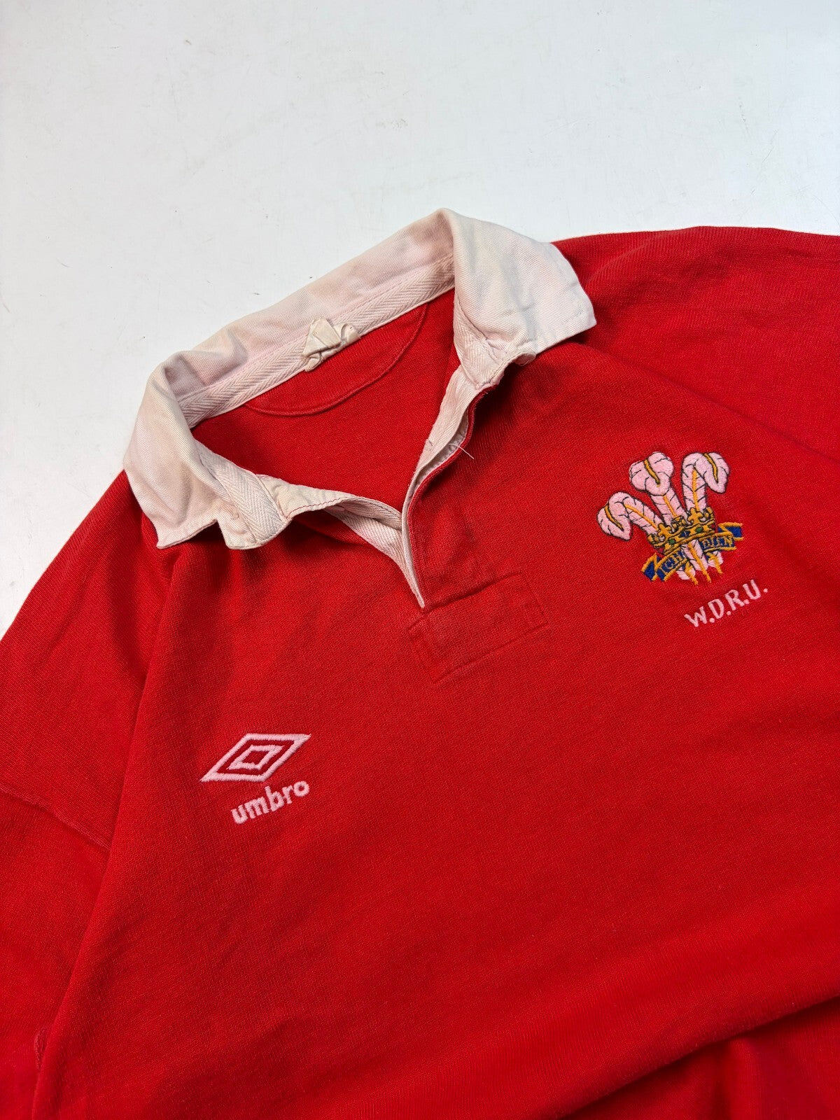 Vintage 90s Wales districts Umbro match worn rugby union shirt (L)