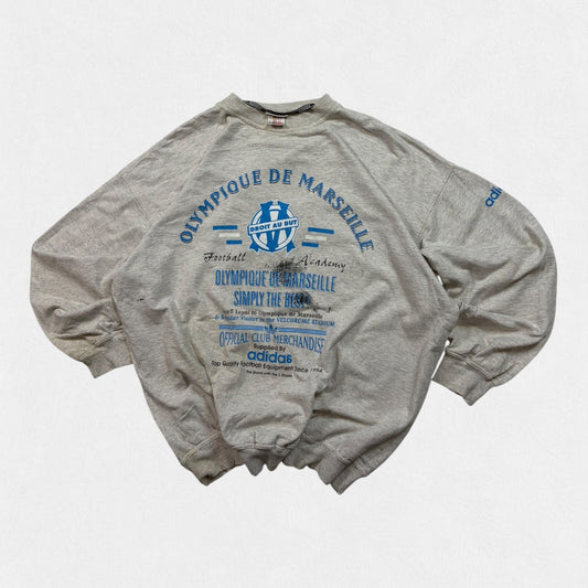Vintage 90s Olympique Marseille Adidas football sweatshirt (XL)