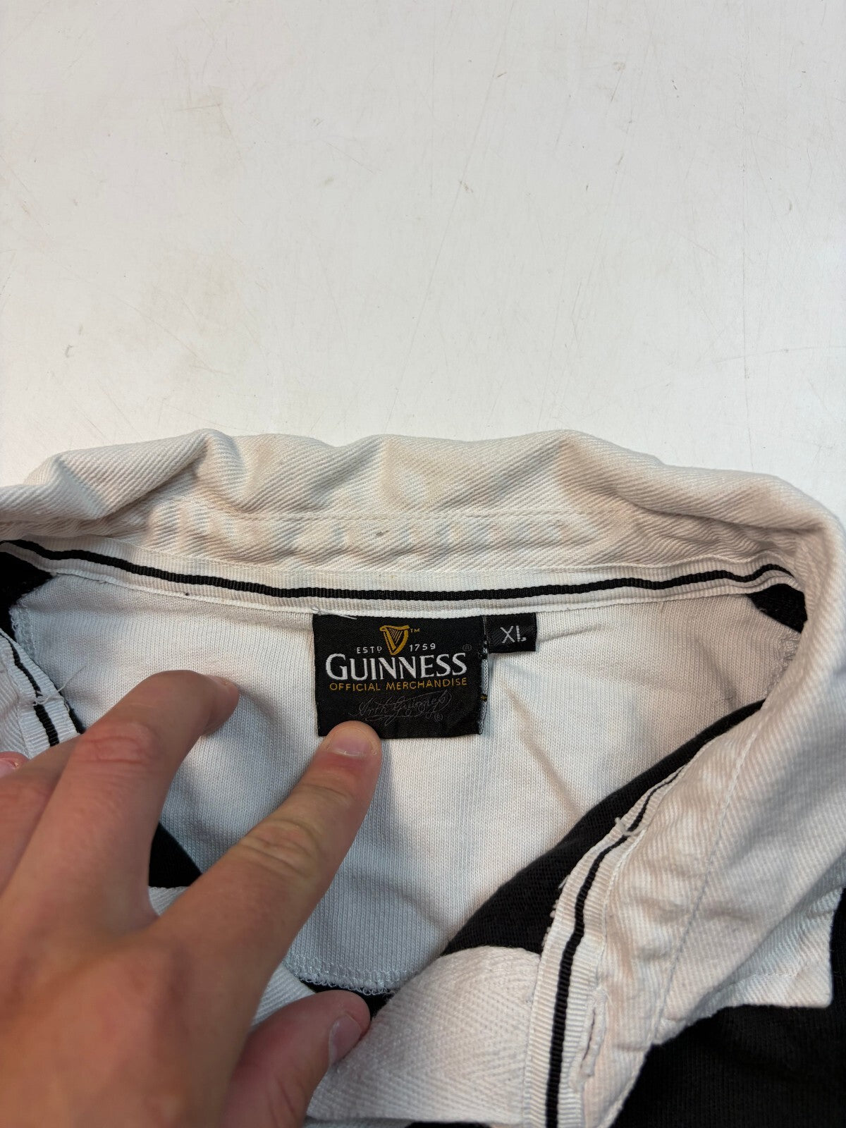 Vintage England Guinness Cotton Traders rugby shirt (XL)
