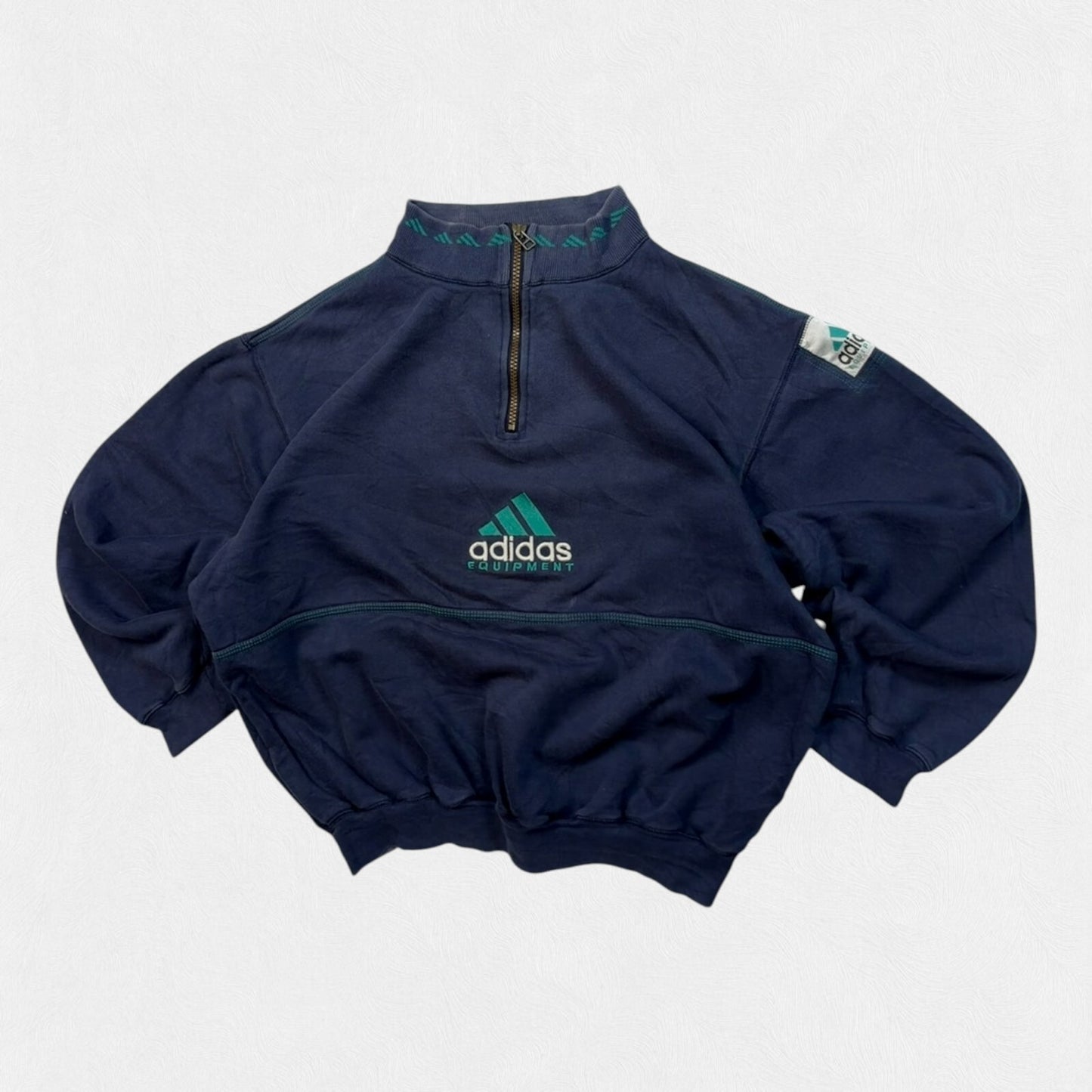Vintage 90s Adidas equipment quarter zip sweatshirt (S)