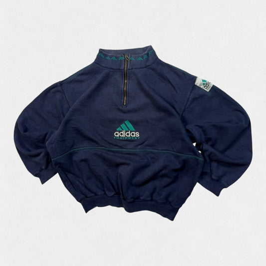 Vintage 90s Adidas equipment quarter zip sweatshirt (S)