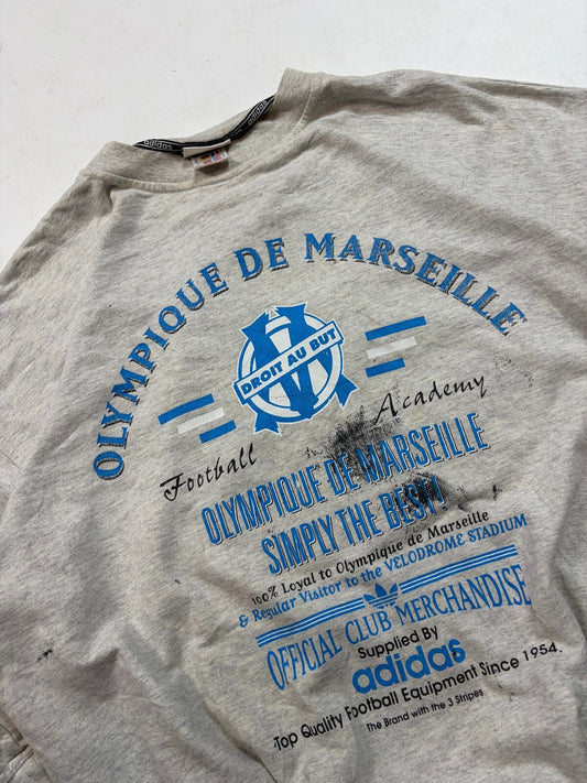 Vintage 90s Olympique Marseille Adidas football sweatshirt (XL)