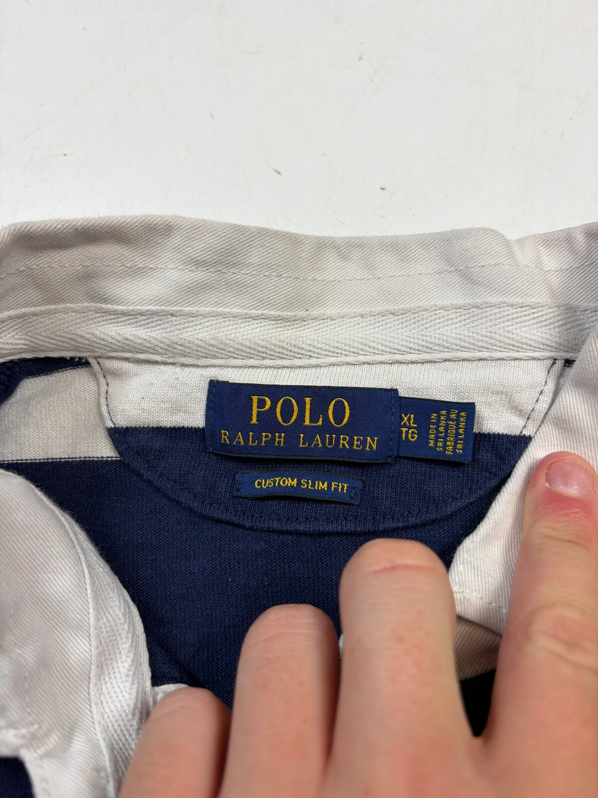Ralph Lauren striped rugby polo shirt (XL)
