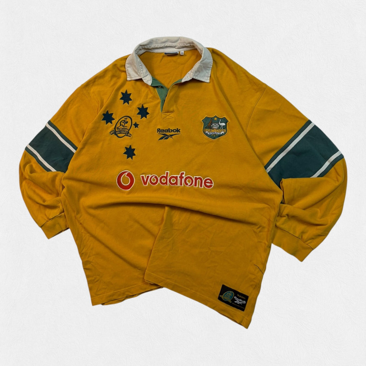 Vintage Australia Wallabies 1999 centenary Reebok rugby shirt (XL)