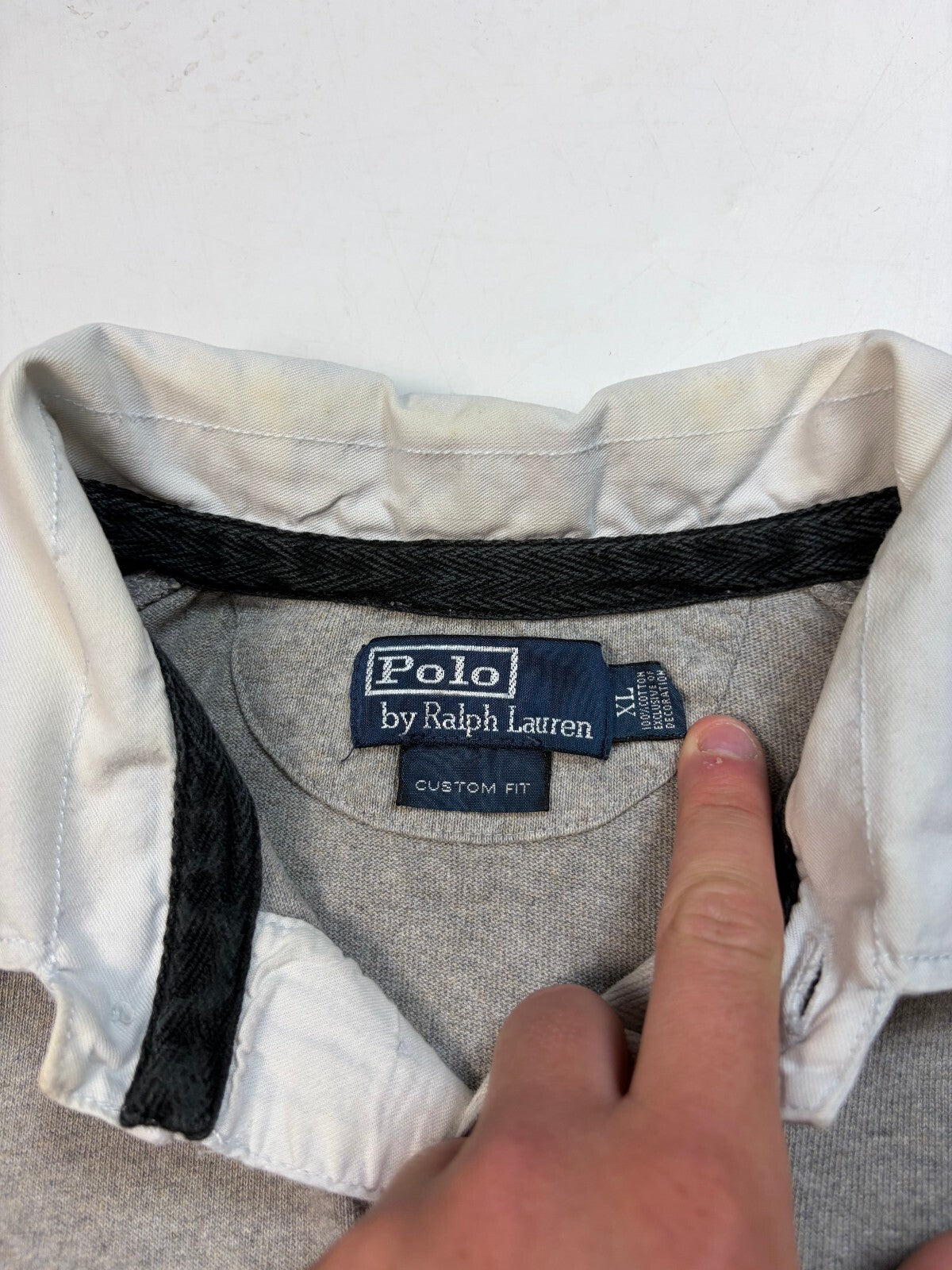 Vintage Ralph Lauren big pony rugby polo shirt (XL)