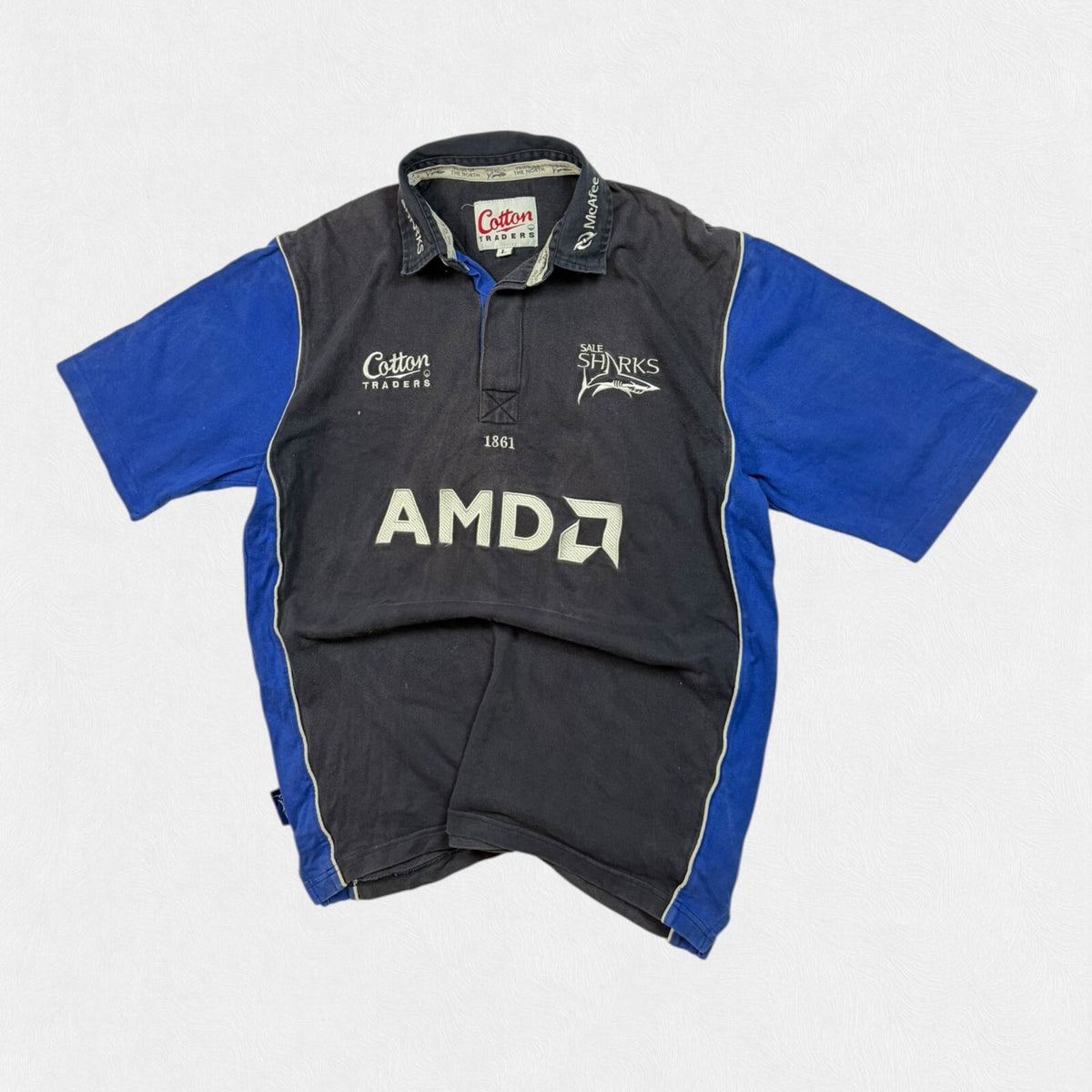 Vintage Sale Sharks 2003/04 Cotton Traders rugby shirt (L)