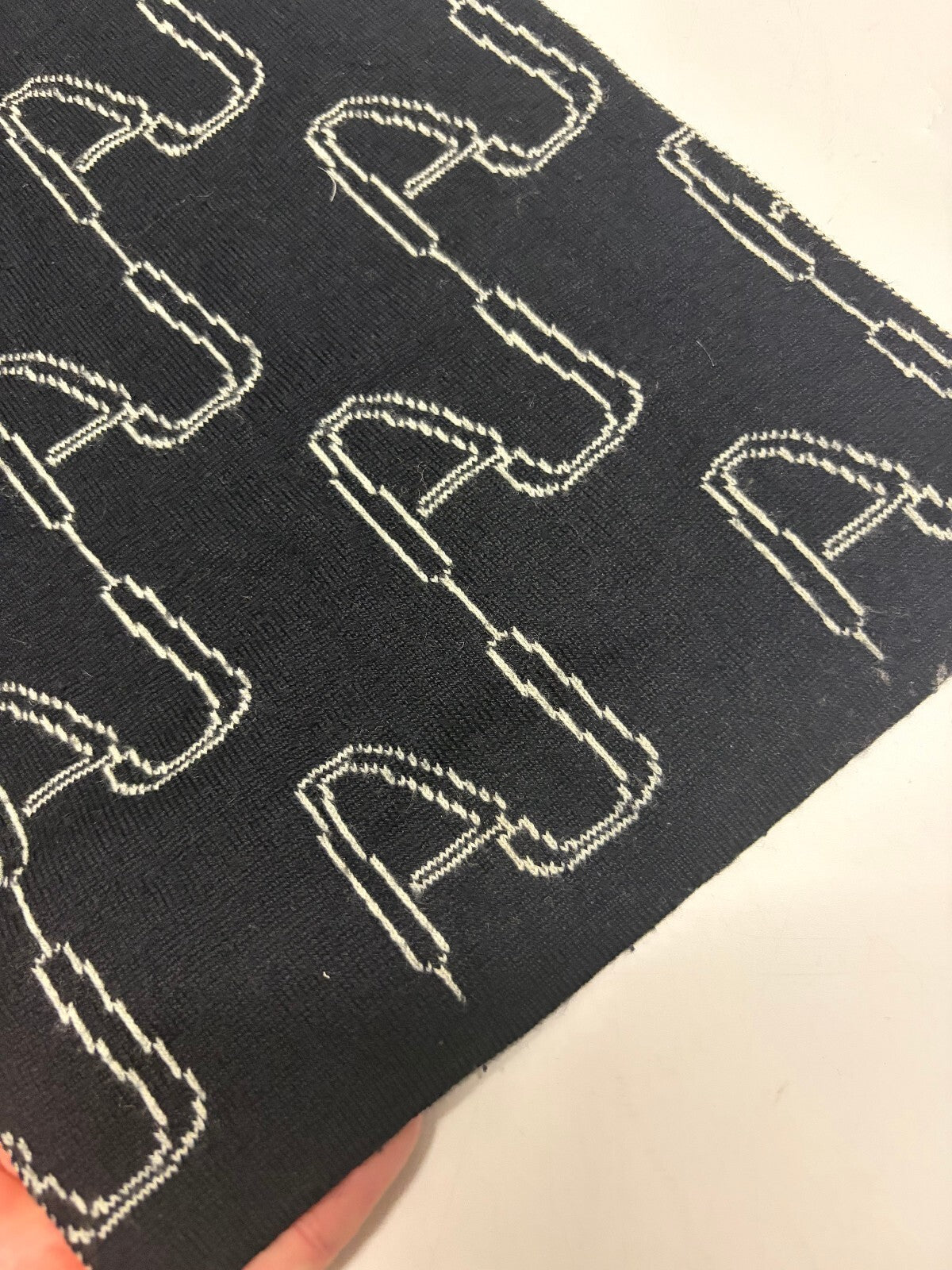Vintage Y2K Armani Jeans wool monogram scarf