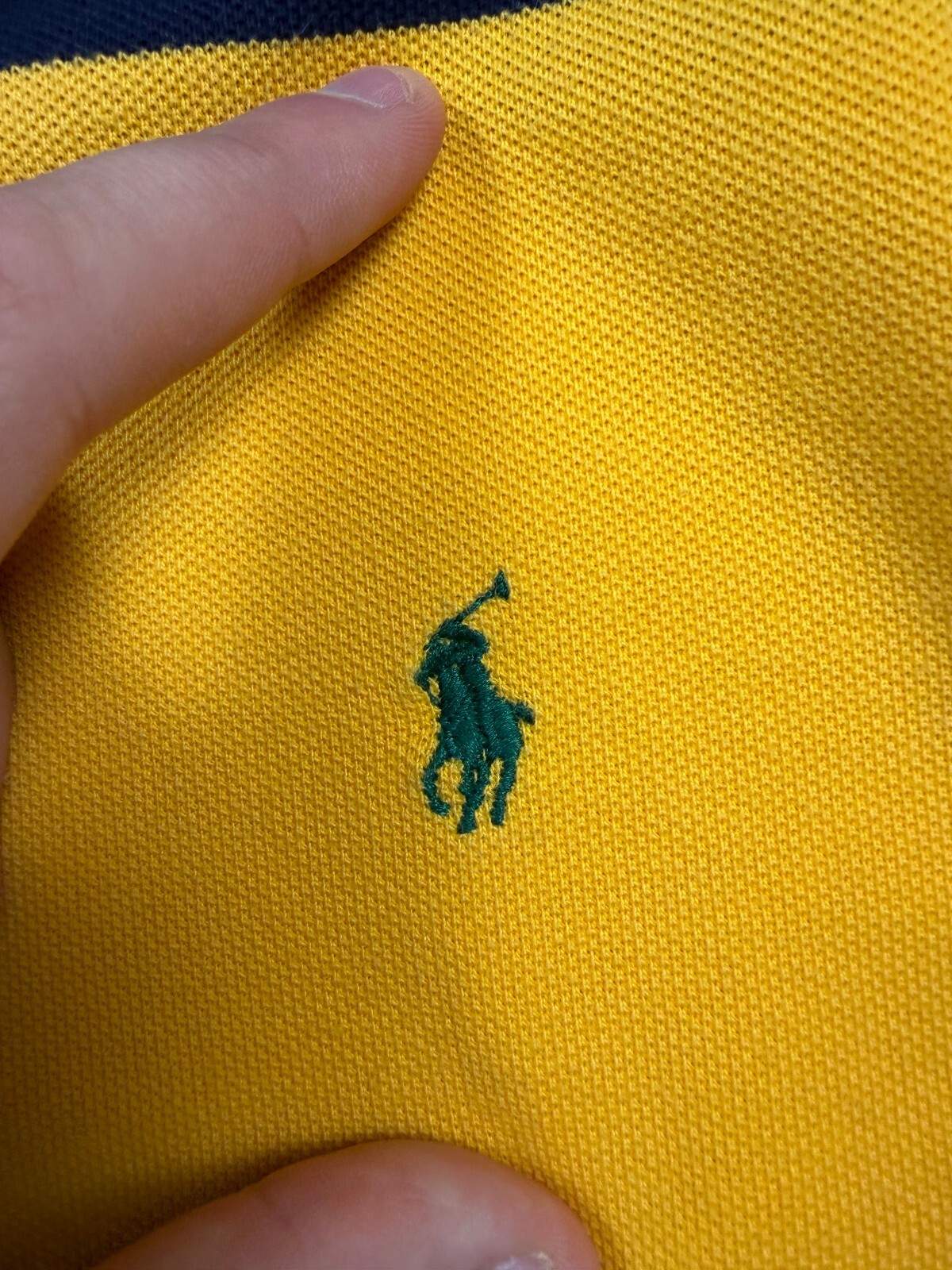 Vintage Ralph Lauren striped short sleeve rugby polo shirt (M)