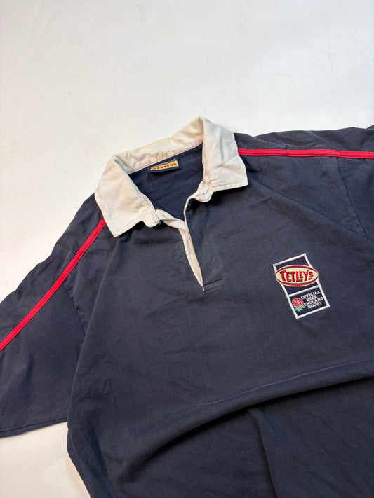 Vintage 90s Tetley's beer England rugby shirt (XL)