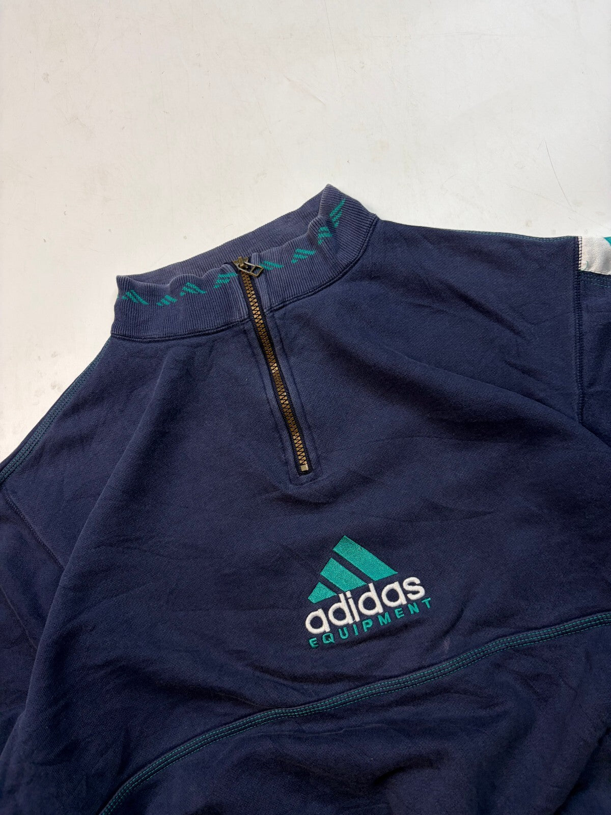 Vintage 90s Adidas equipment quarter zip sweatshirt (S)