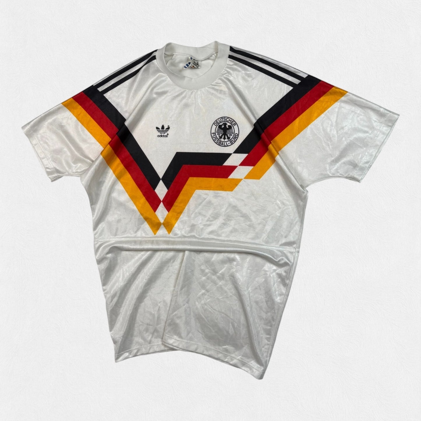 Vintage West Germany 1990-92 adidas home football shirt (L)