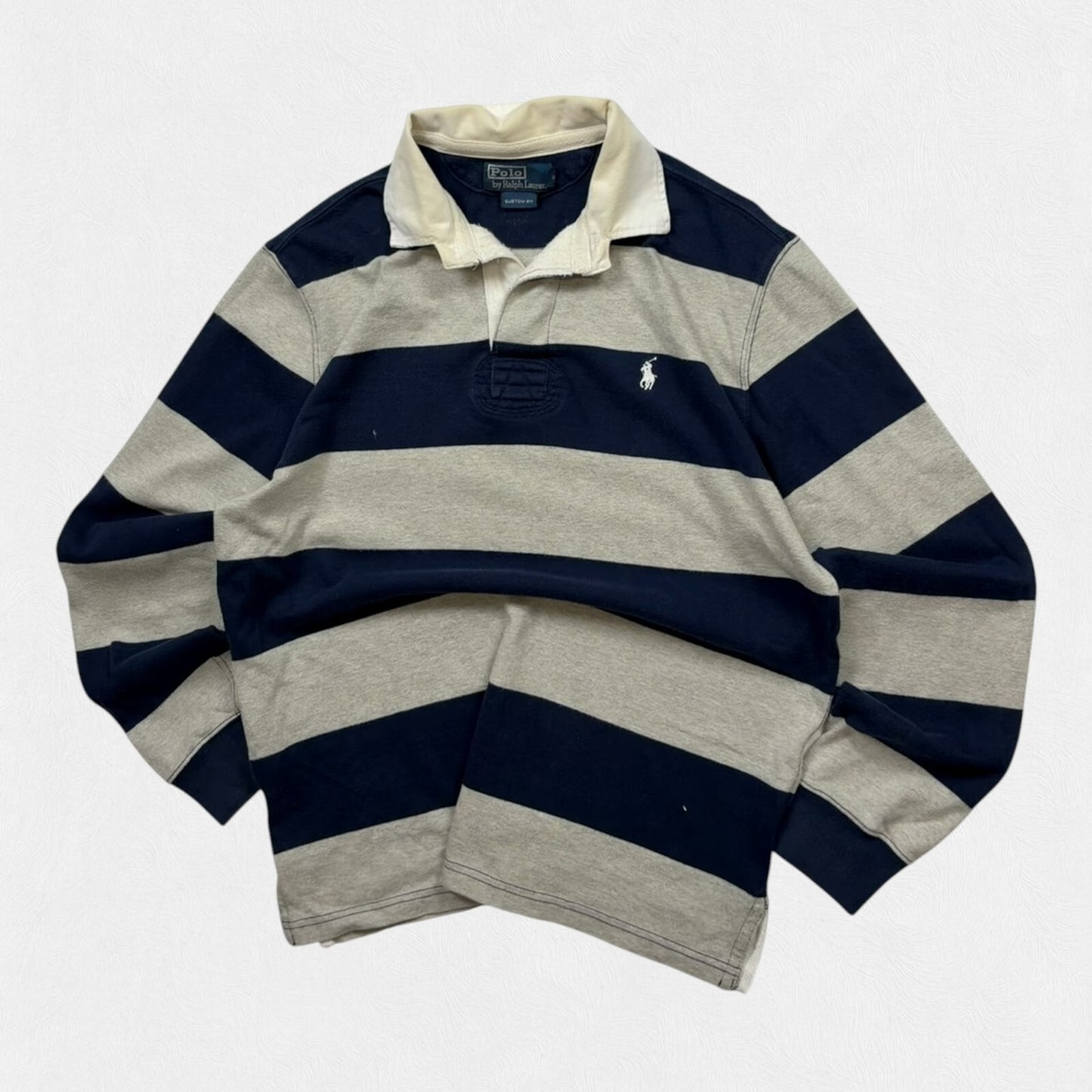 Vintage Ralph Lauren striped rugby polo shirt (M)