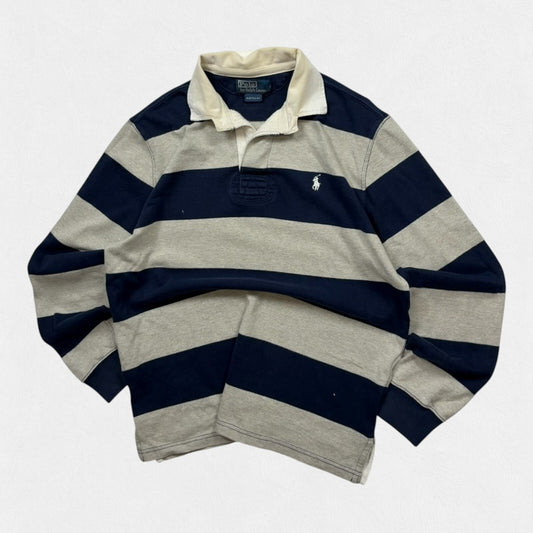 Vintage Ralph Lauren striped rugby polo shirt (M)