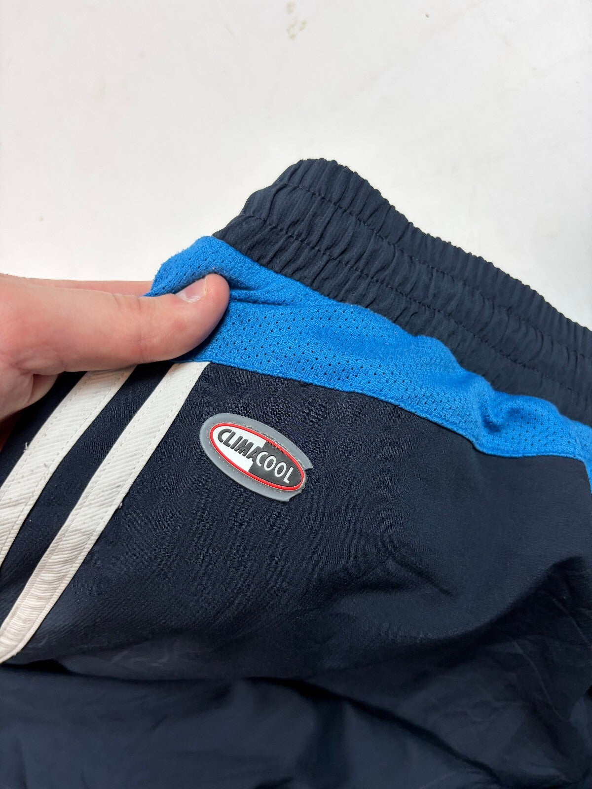 Vintage Y2K adidas side stripe baggy track pants (XL)
