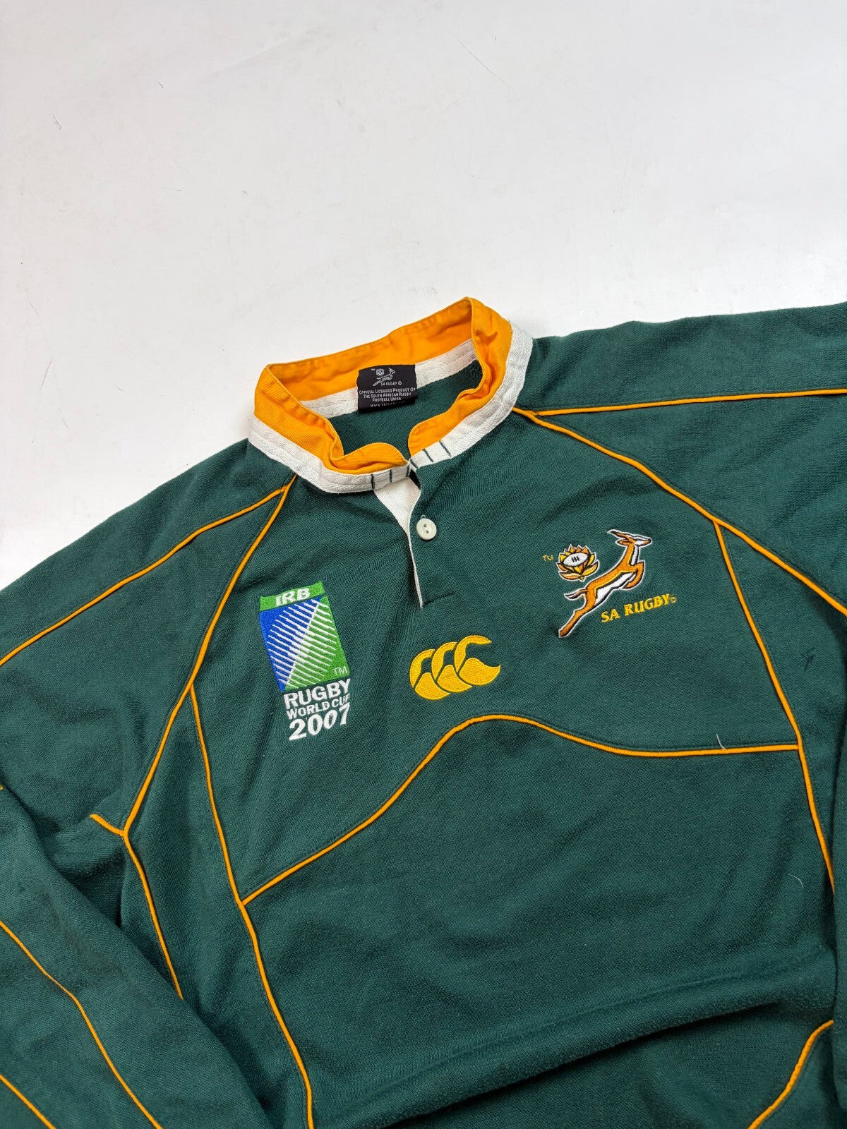 Vintage South Africa 2007 world cup Canterbury rugby union shirt (L)