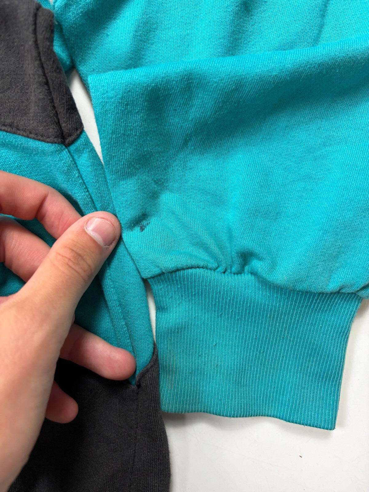 Vintage 80s Adidas originals team colour block sweatshirt (M)