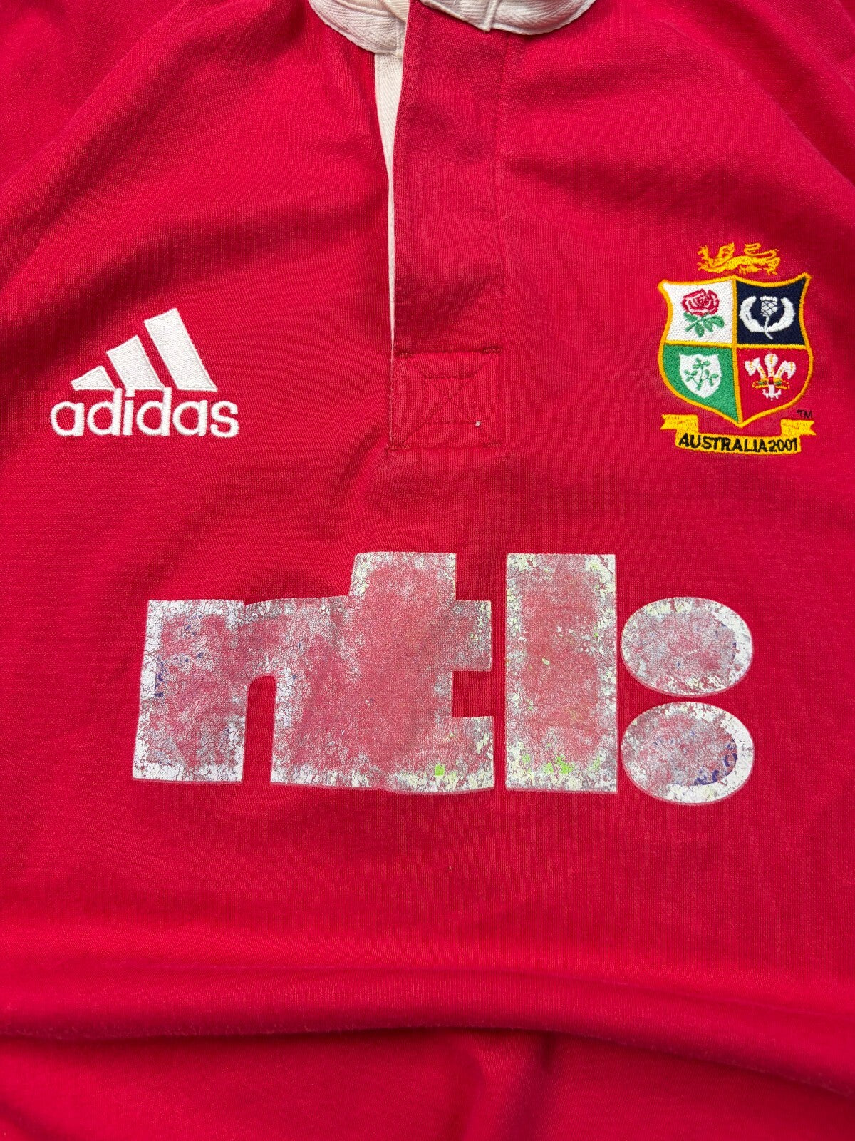 Vintage British & Irish Lions 2001 Adidas rugby union shirt (L)