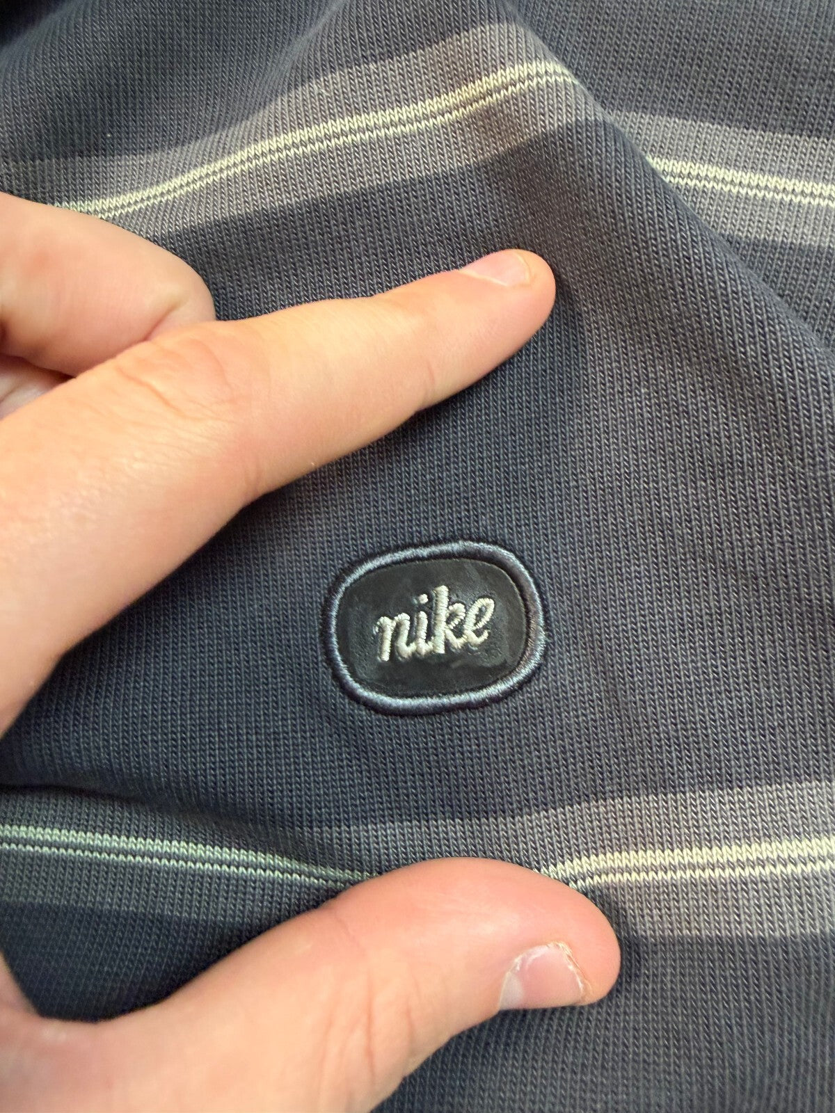 Vintage Y2K Nike striped rugby polo shirt (XL)