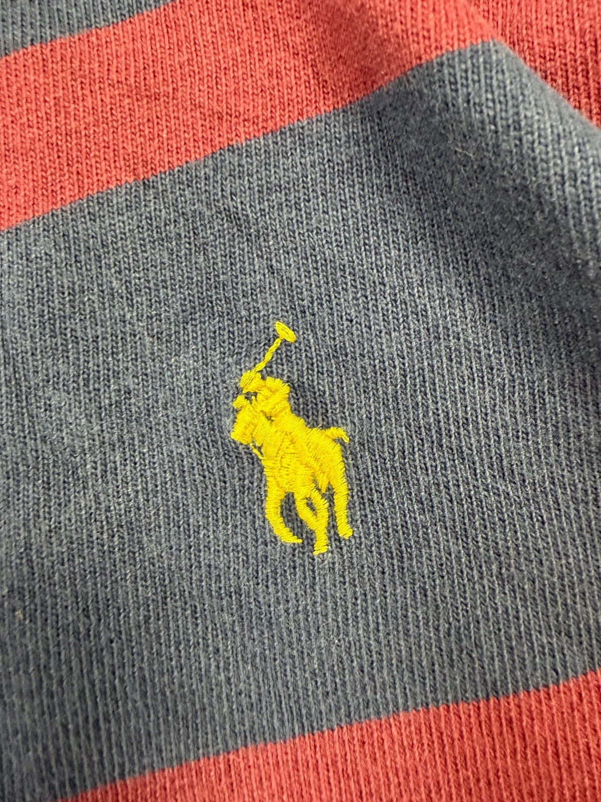 Vintage Y2K Ralph Lauren striped rugby polo shirt (L)
