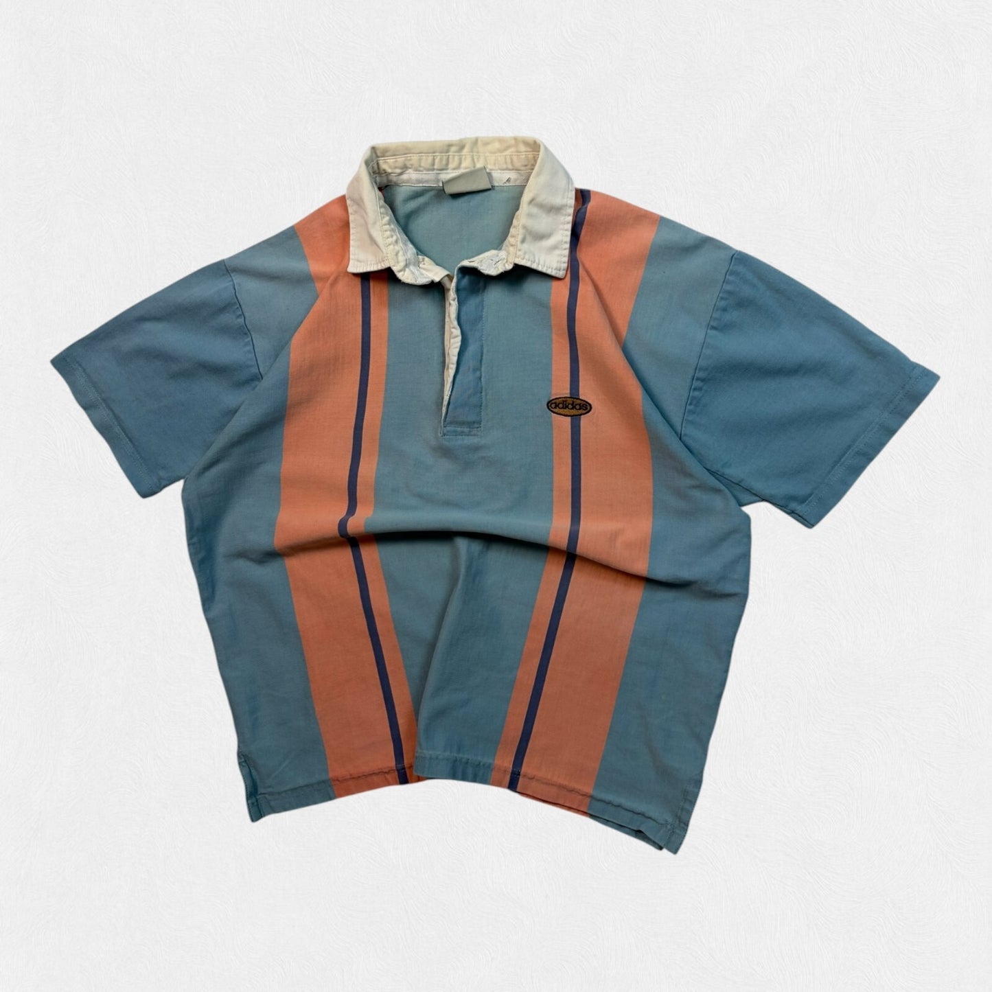 Vintage 90s adidas short sleeve rugby polo shirt (M)
