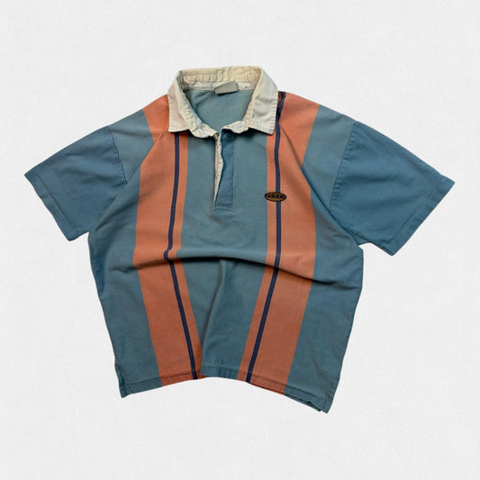 Vintage 90s adidas short sleeve rugby polo shirt (M)