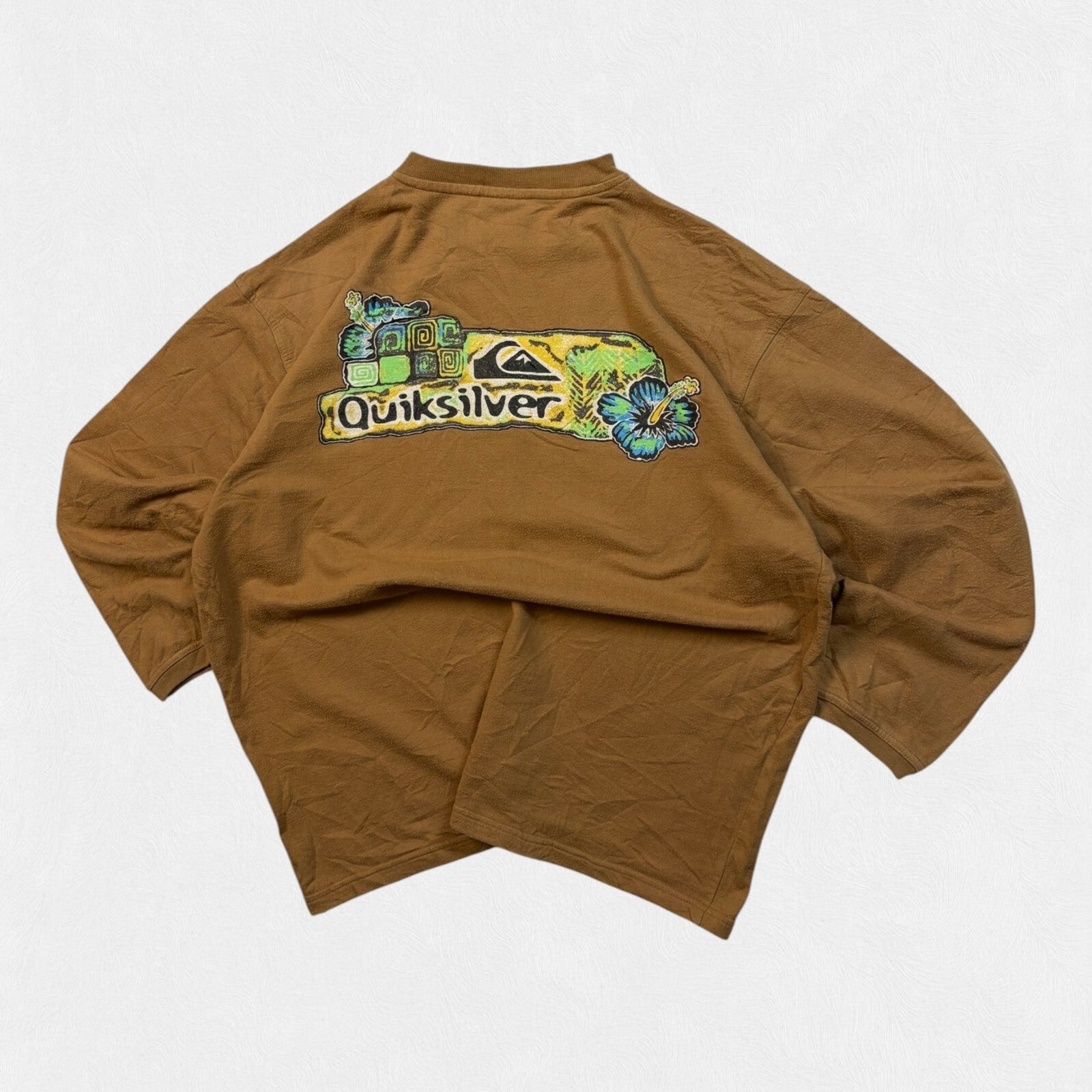 Vintage Y2K Quiksilver surfwear graphic sweatshirt (XL)