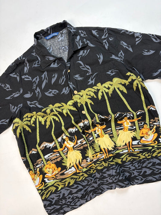 Vintage Y2K Quiksilver surfwear short sleeve shirt (M)