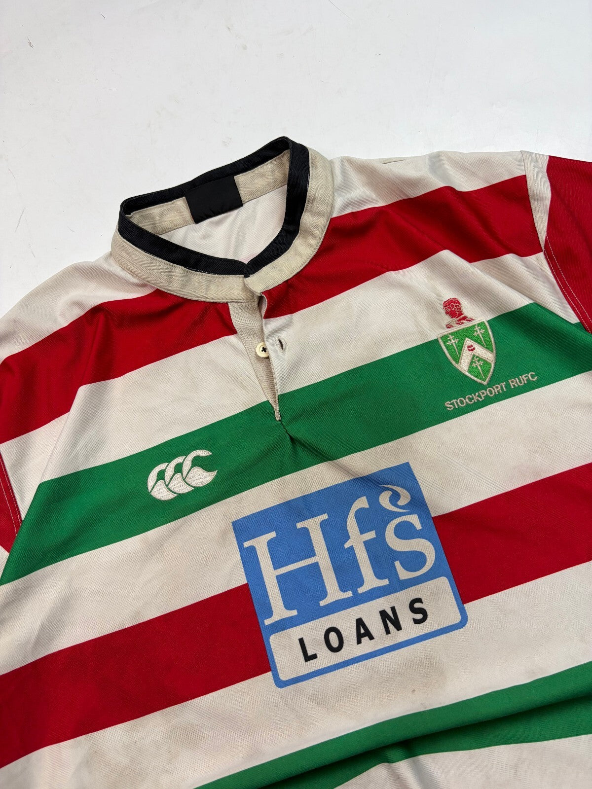 Vintage 2000s Stockport Canterbury match worn rugby shirt (XXL)