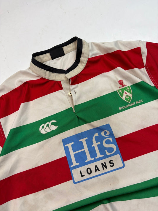 Vintage 2000s Stockport Canterbury match worn rugby shirt (XXL)