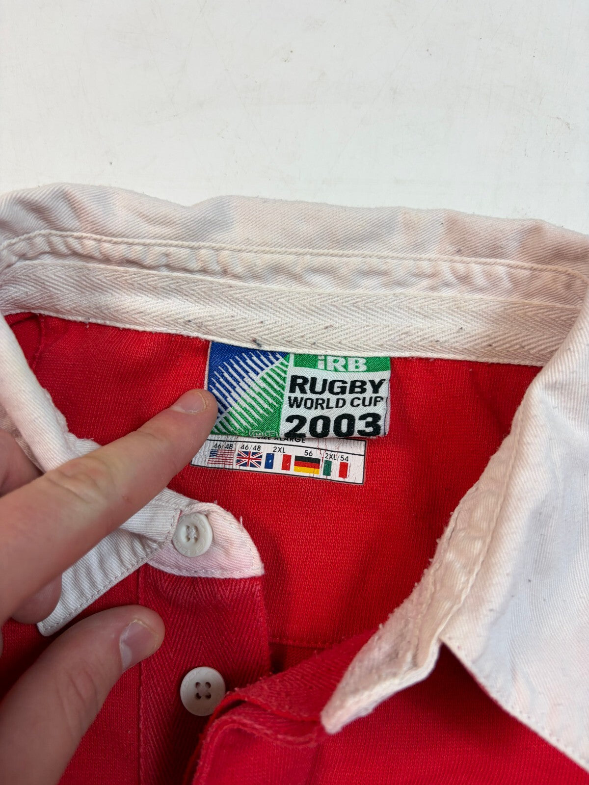 Vintage Wales 2003 world cup Reebok rugby shirt (XL)