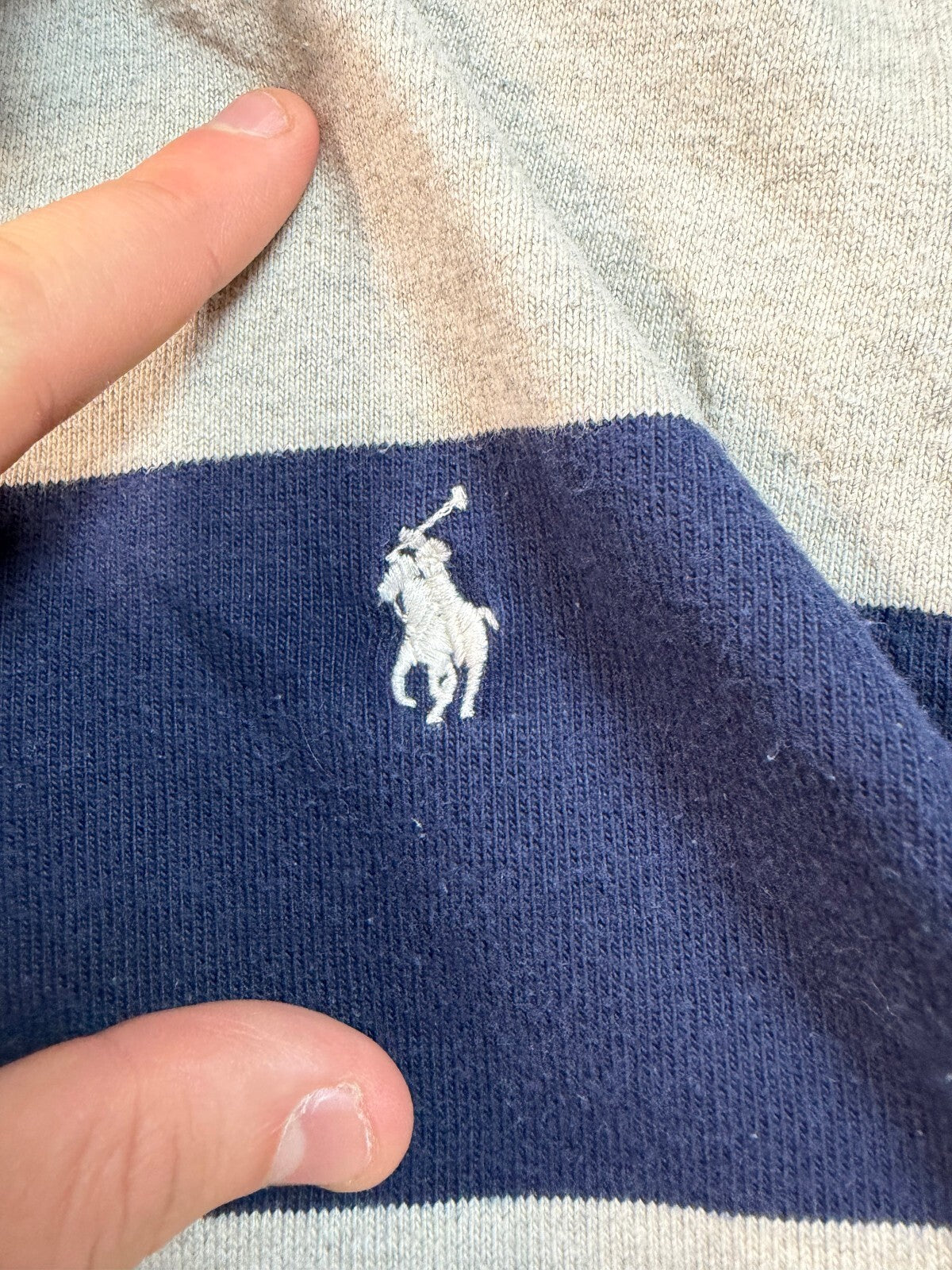 Vintage Y2K Ralph Lauren striped rugby polo shirt (M)