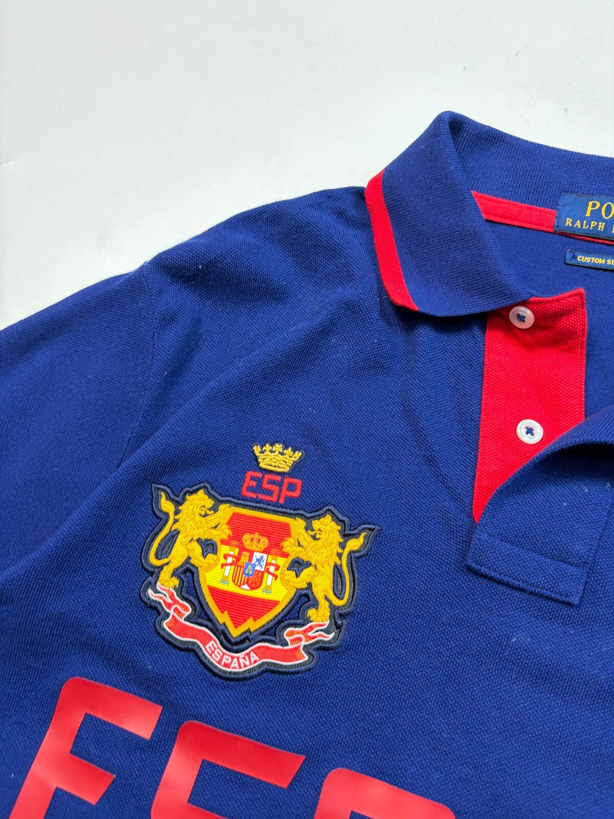 Ralph Lauren Spain spell out polo shirt (M)