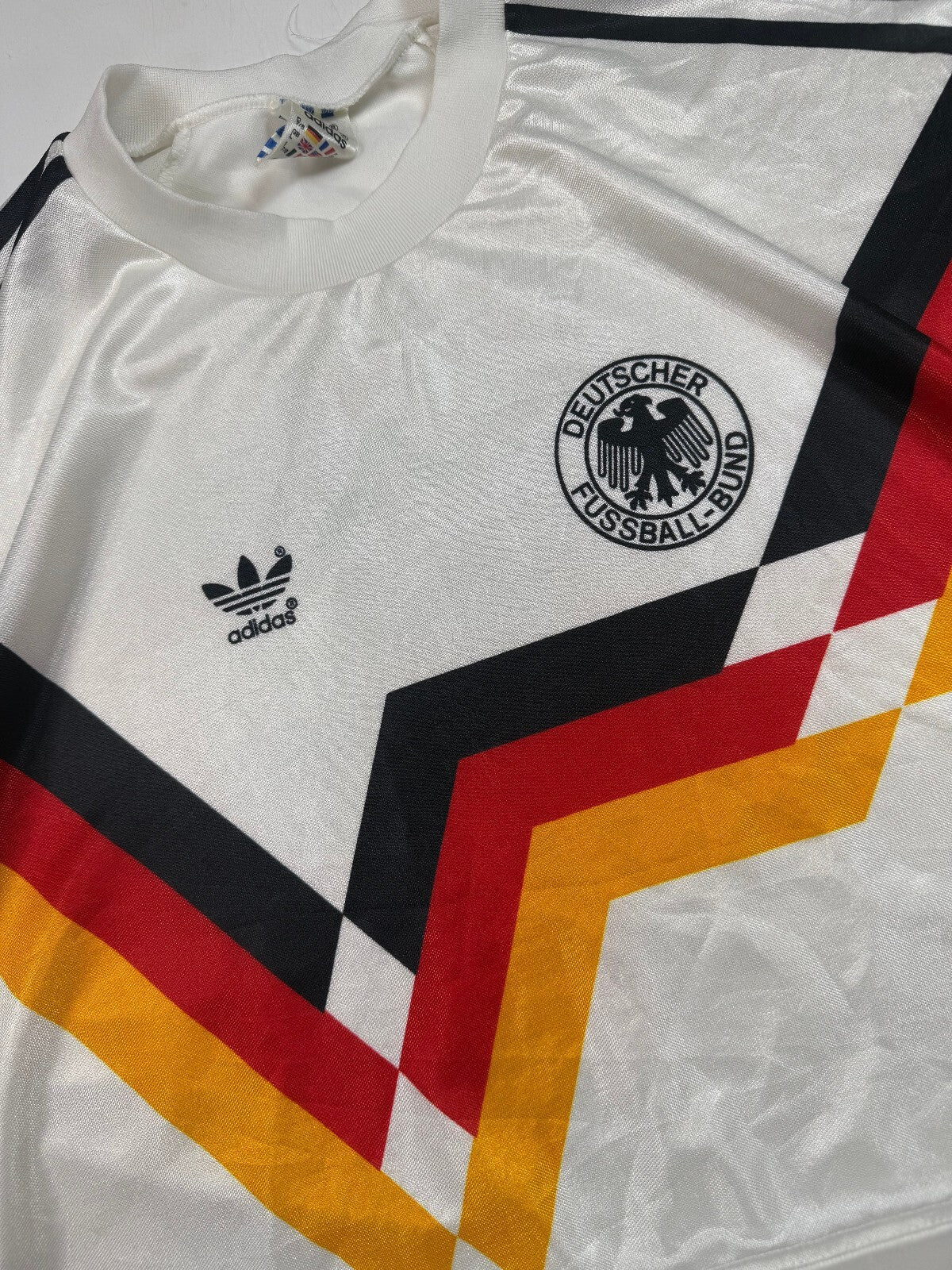 Vintage West Germany 1990-92 adidas home football shirt (L)