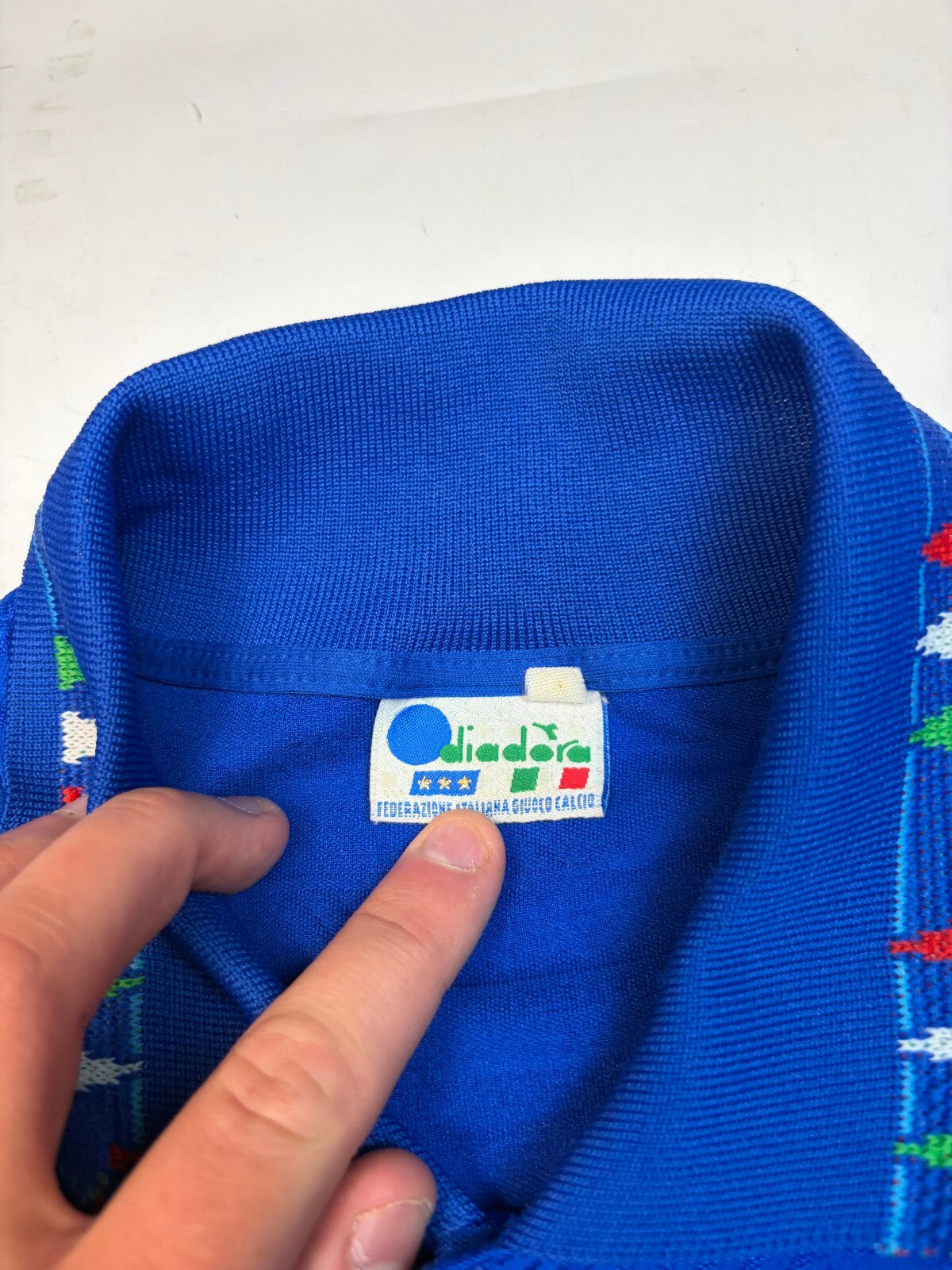 Vintage 90s Italy 1994 Diadora football shirt (XL)
