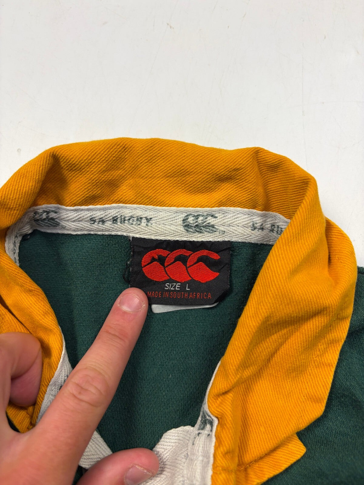 Vintage South Africa 2005/06 techtex canterbury rugby shirt (L)