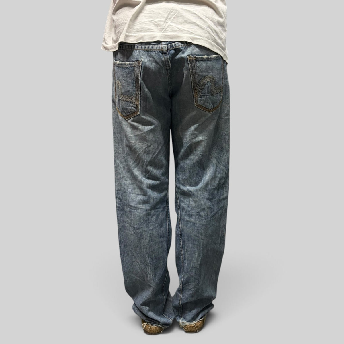 Vintage Y2K Evisu baggy hip hop jeans (W36)