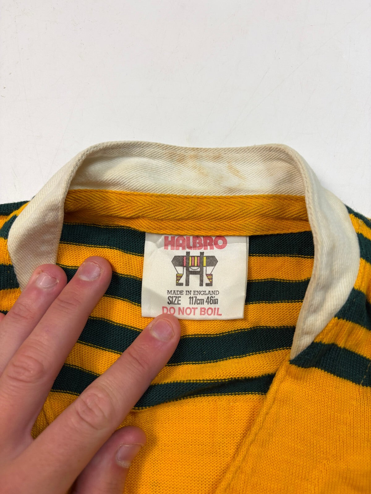 Vintage 80s Beddau Halbro rugby union shirt (L)