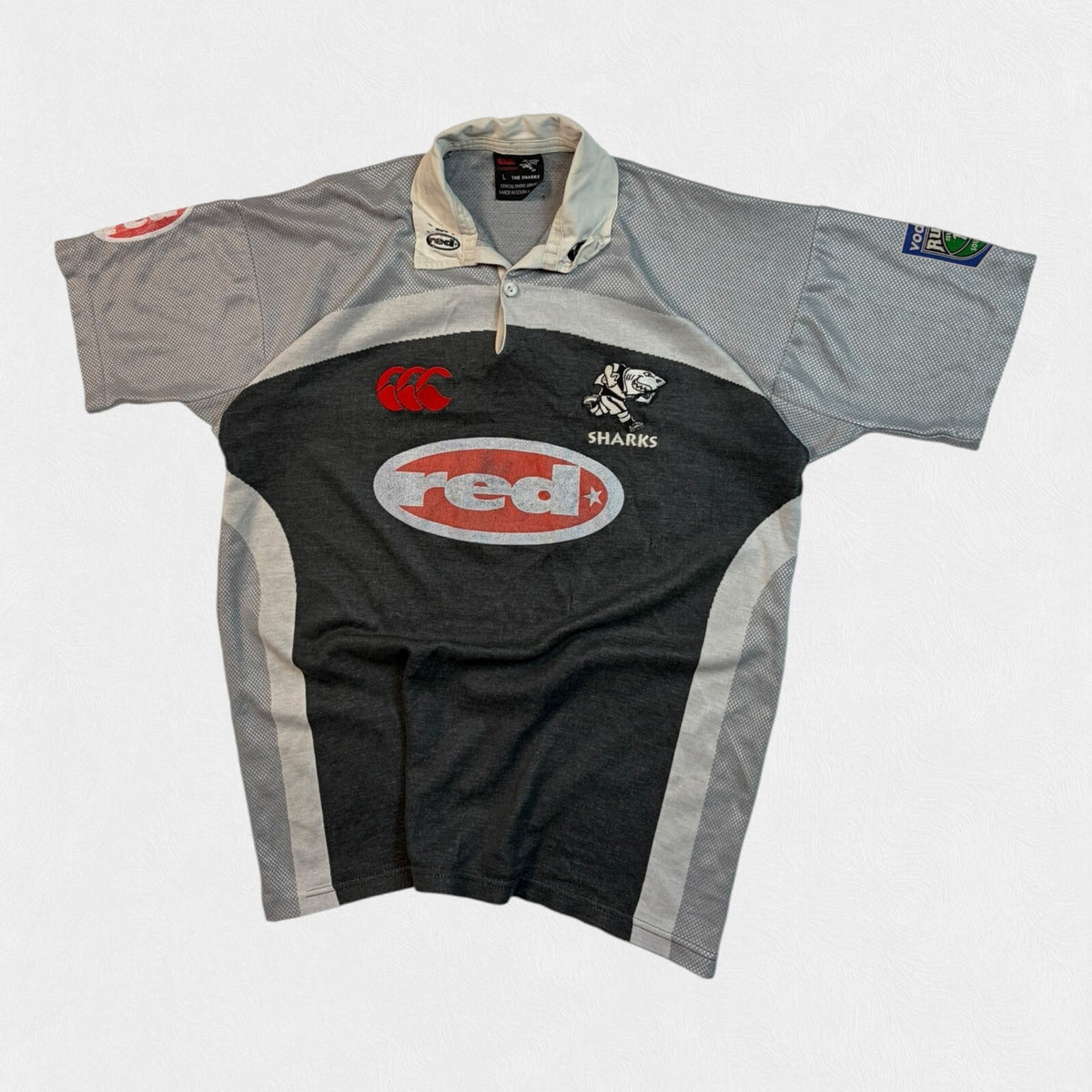 Vintage Natal Sharks 2001-03 Canterbury techtex rugby shirt (L)