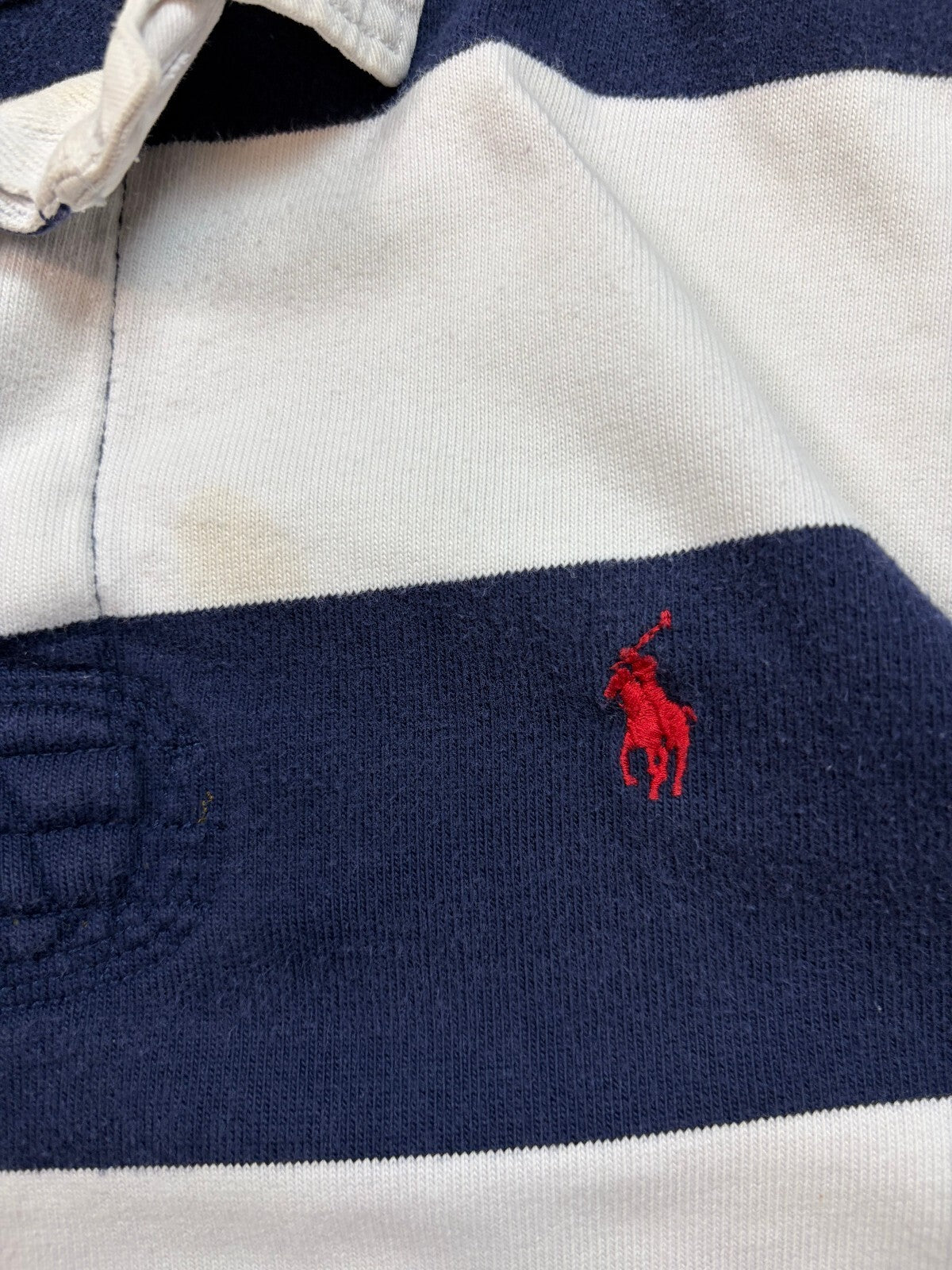 Vintage Ralph Lauren striped rugby polo shirt (M)
