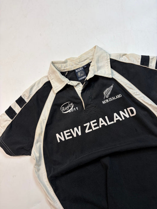 New Zealand All blacks 2011 supporters rugby shirt (L)