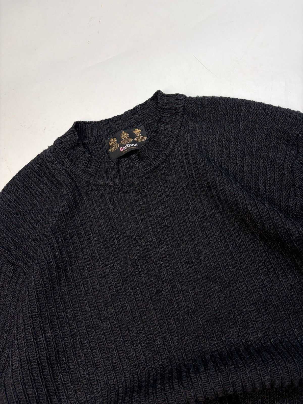 Vintage Sample Barbour boatman fisherman knit sweater (L)