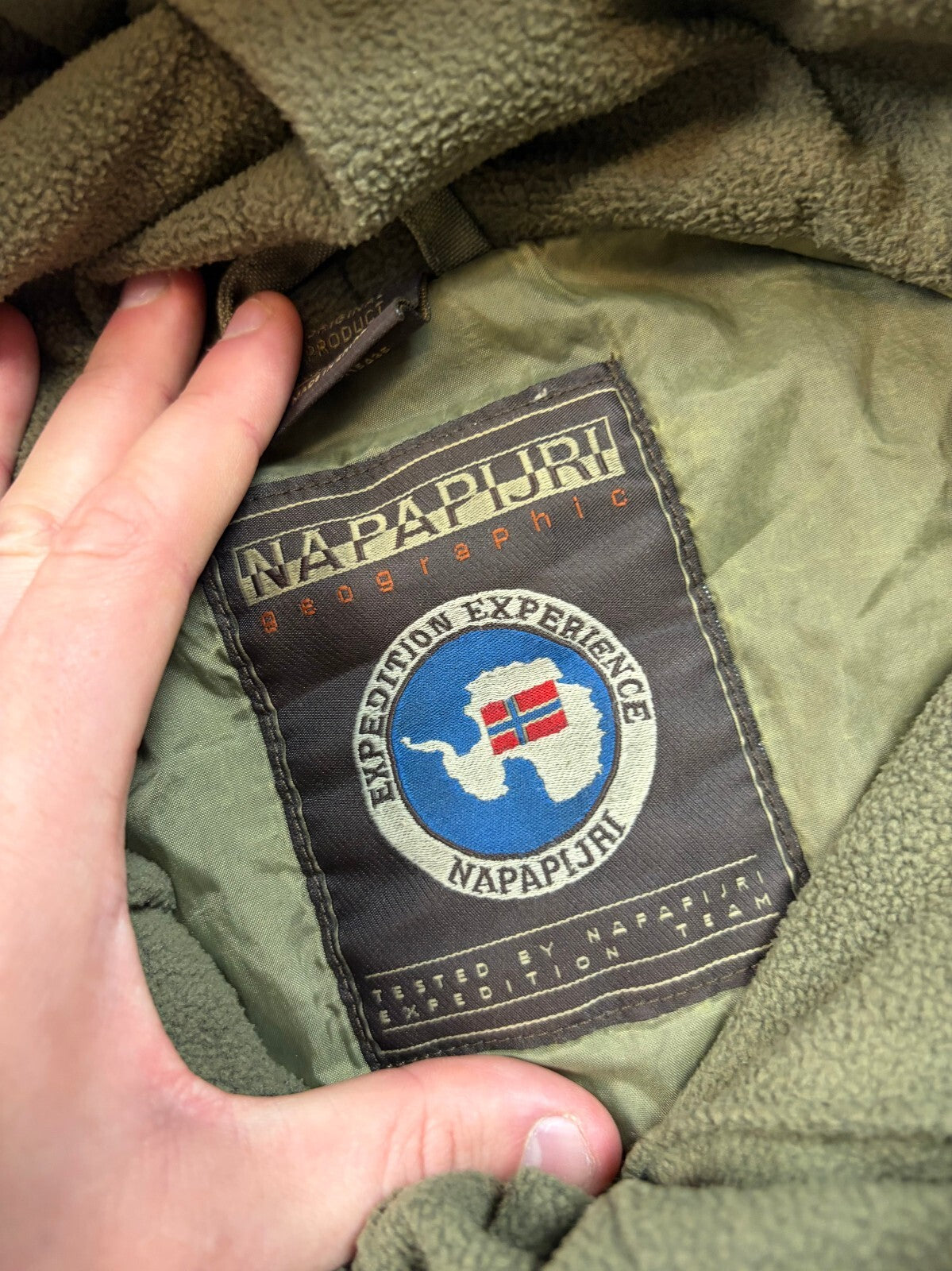 Vintage 90s Napapijri skidoo insulated hooded jacket (M)