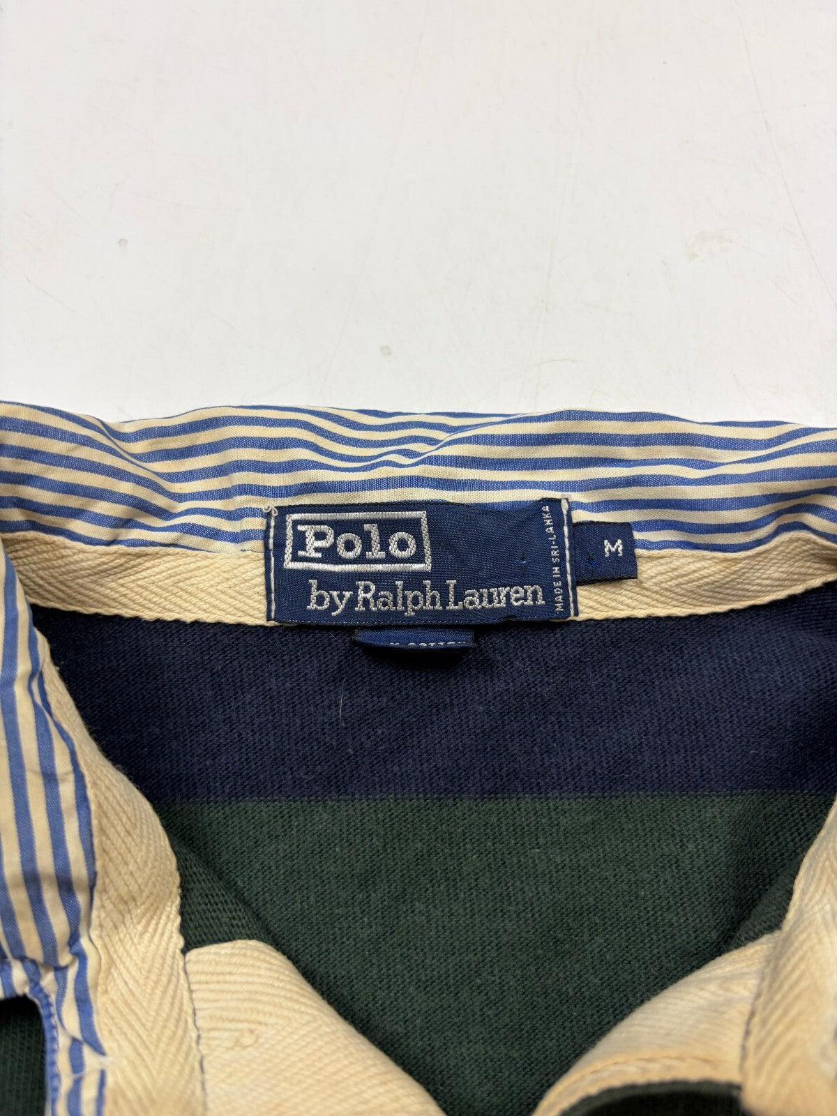 Vintage 90s Ralph Lauren striped rugby polo shirt (M)