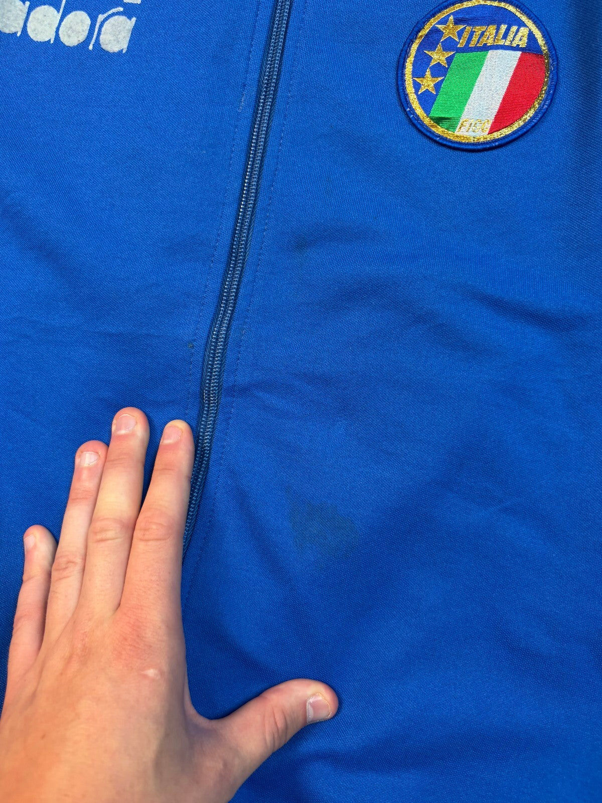 Vintage Italy 1990-92 Diadora football track jacket (L)