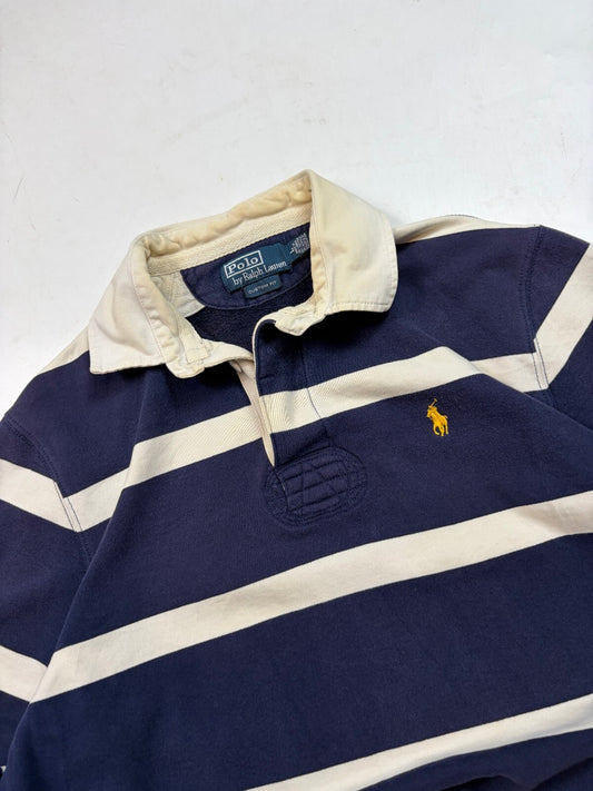 Vintage Ralph Lauren striped rugby polo shirt (L)