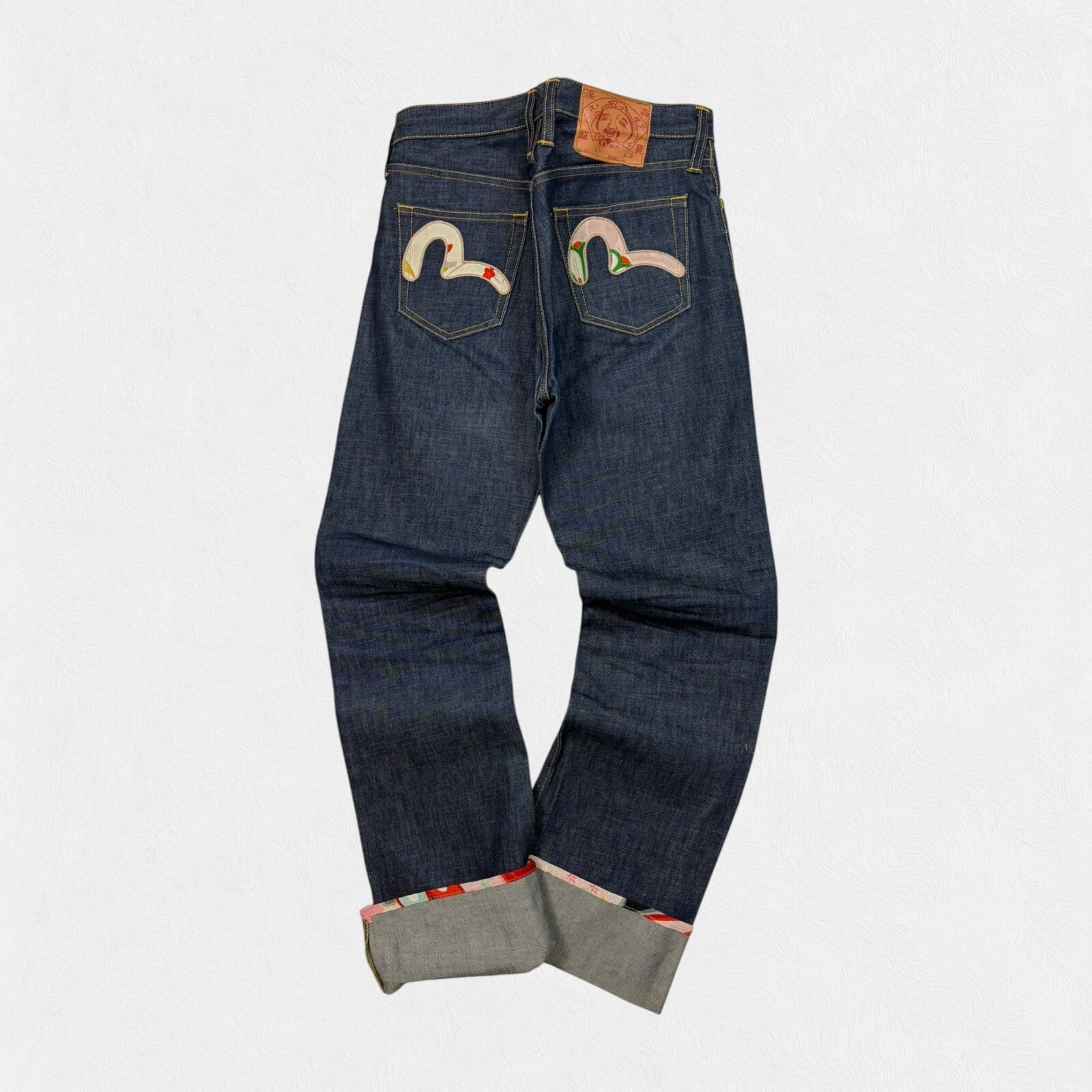 Evisu baggy hip hop raw denim jeans (W28)