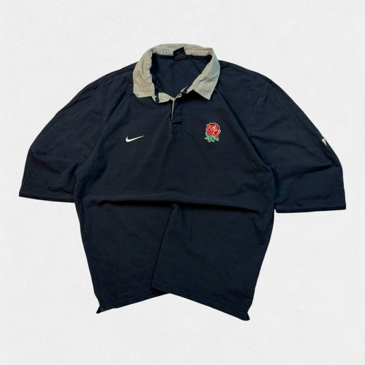 Vintage England 2002/03 Nike training rugby polo shirt (L)