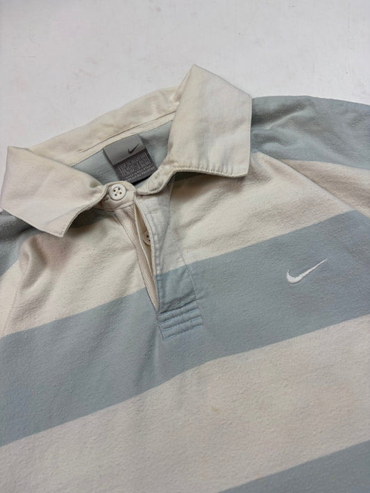 Vintage Y2K Nike striped rugby polo shirt (XL)
