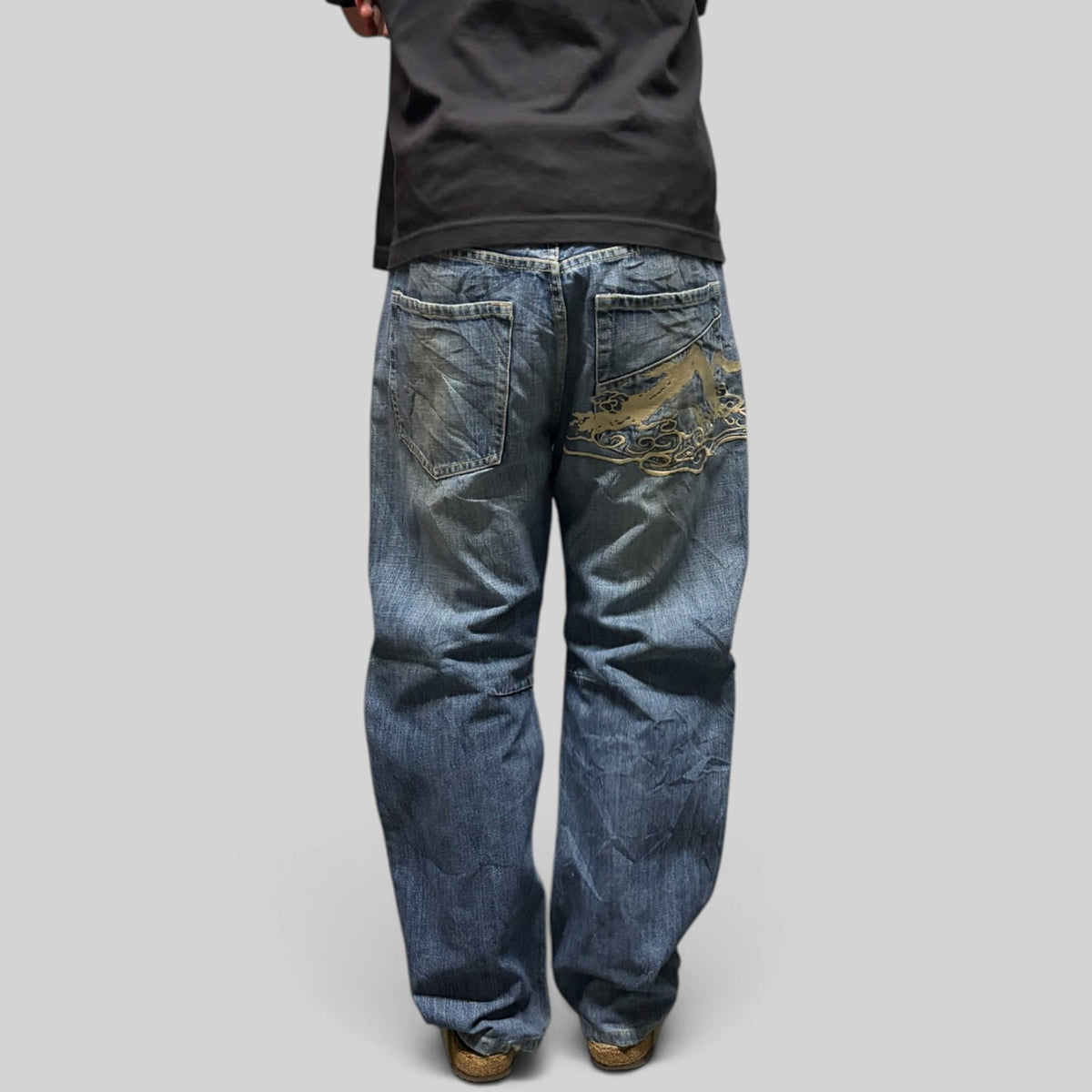 Vintage Y2K Big Train Japanese baggy hip hop jeans (W36)
