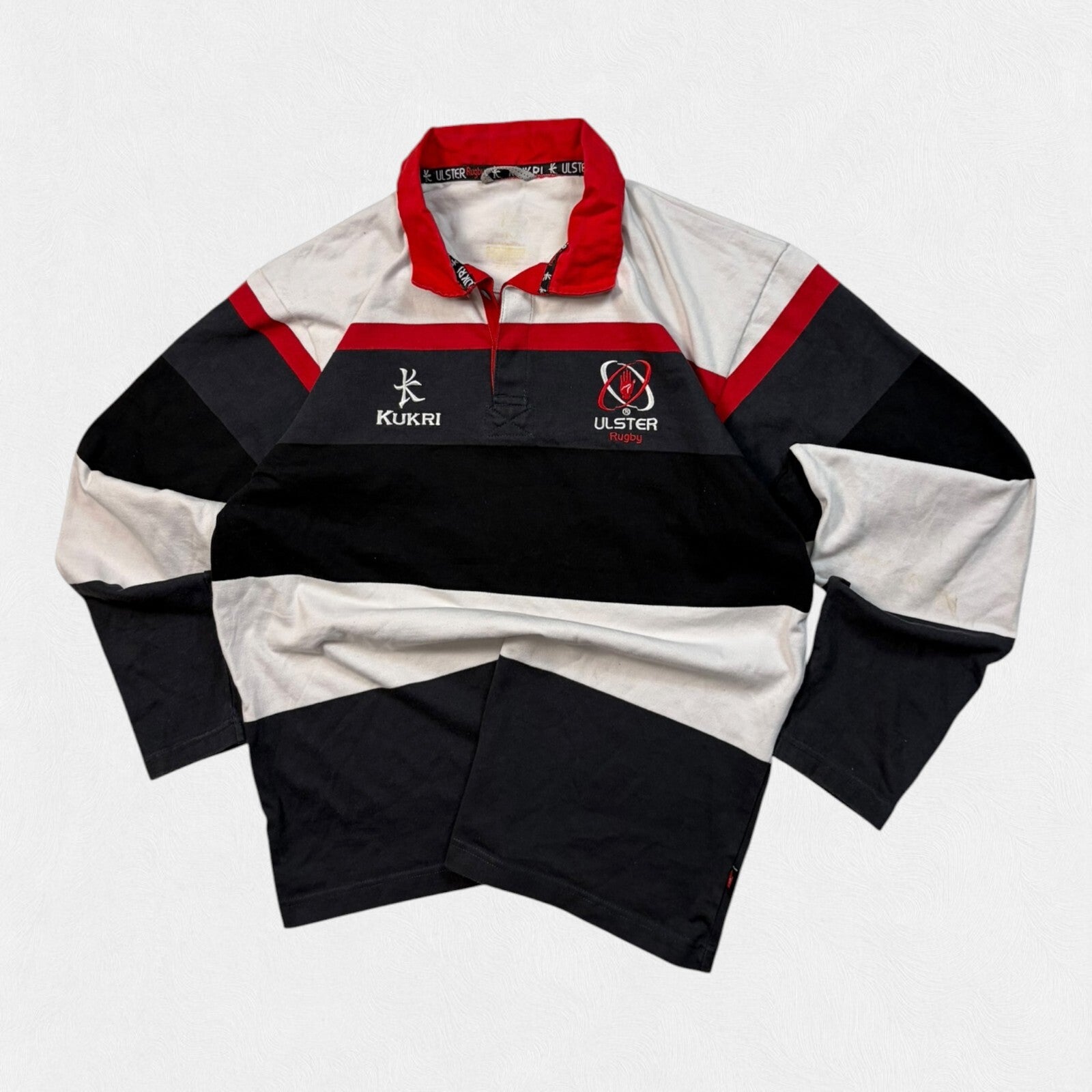 Ulster Kukri supporters striped rugby union shirt (L)